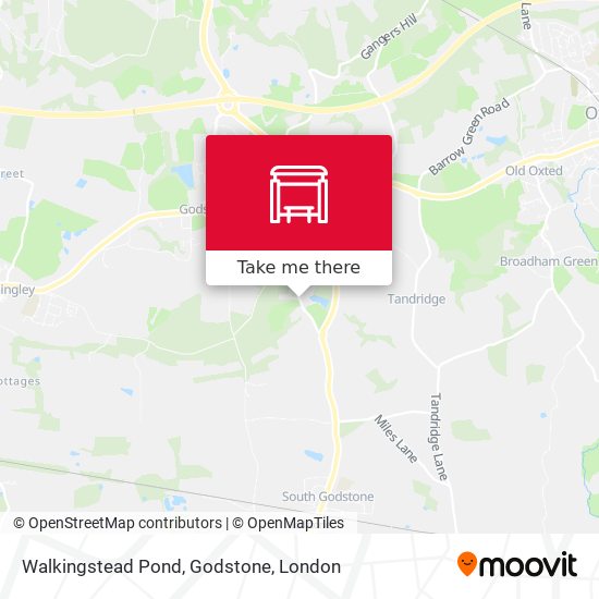 Walkingstead Pond, Godstone map
