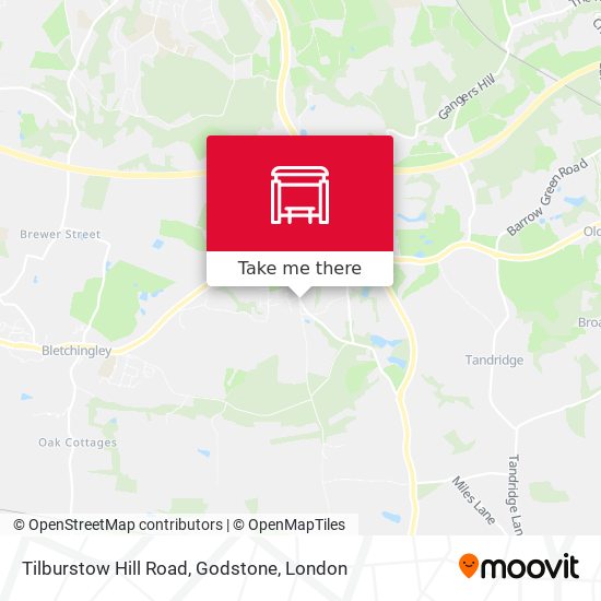 Tilburstow Hill Road, Godstone map