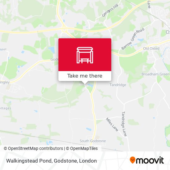 Walkingstead Pond, Godstone map