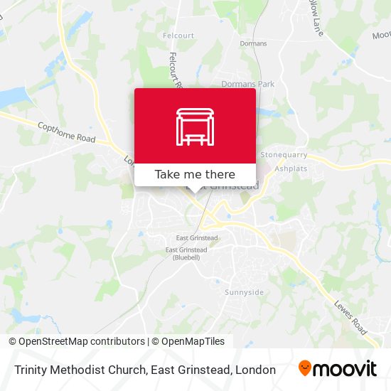 Trinity Methodist Church, East Grinstead map