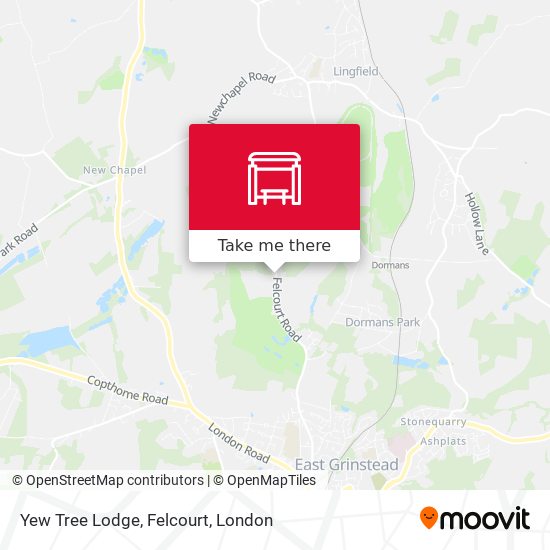 Yew Tree Lodge, Felcourt map