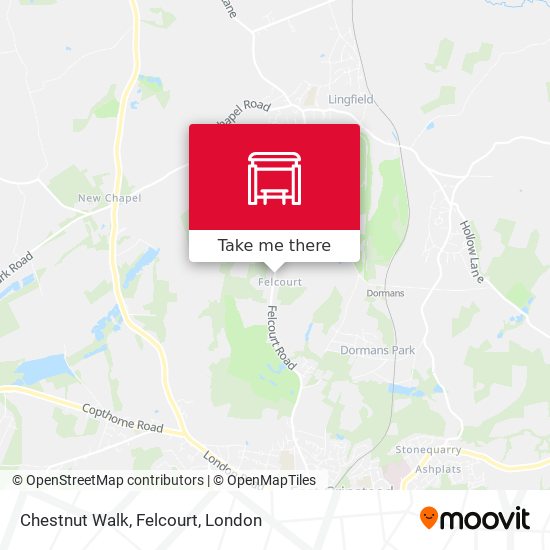 Chestnut Walk, Felcourt map
