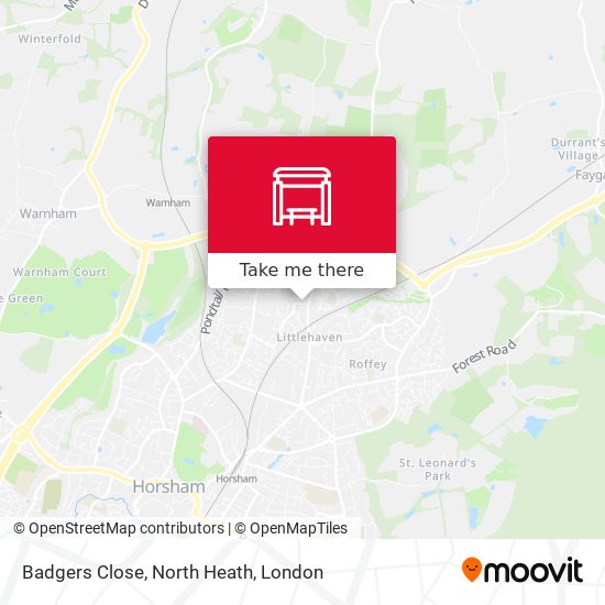 Badgers Close, North Heath map