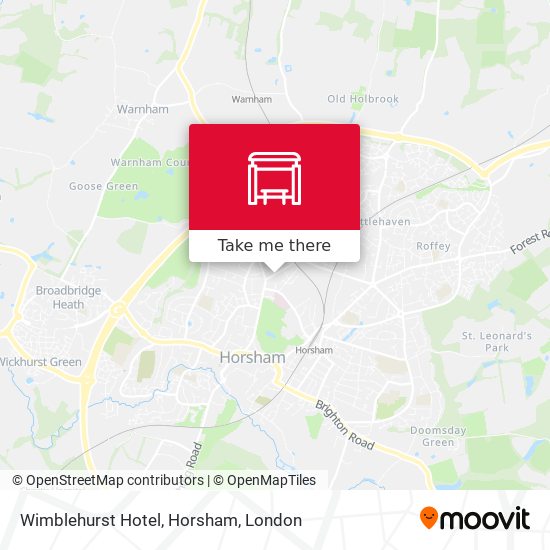 Wimblehurst Hotel, Horsham map