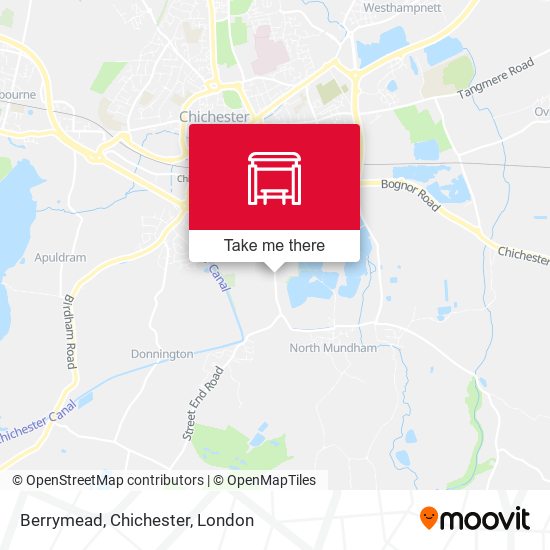 Berrymead, Chichester map