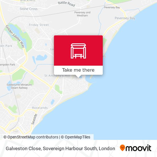 Galveston Close, Sovereign Harbour South map
