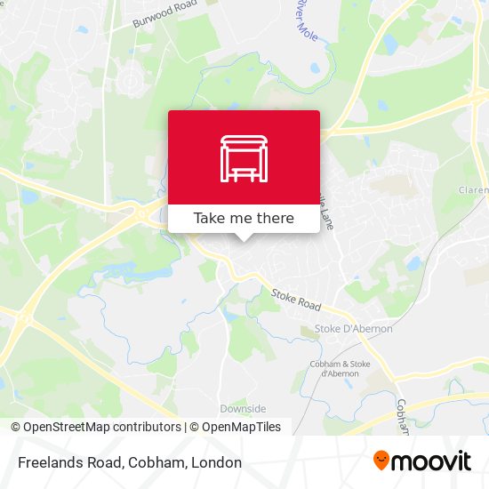 Freelands Road, Cobham map
