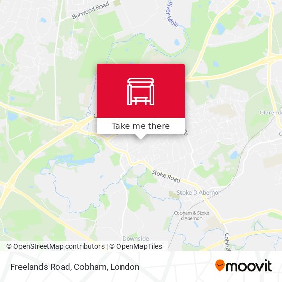 Freelands Road, Cobham map