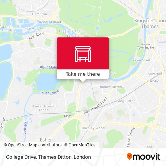 College Drive, Thames Ditton map