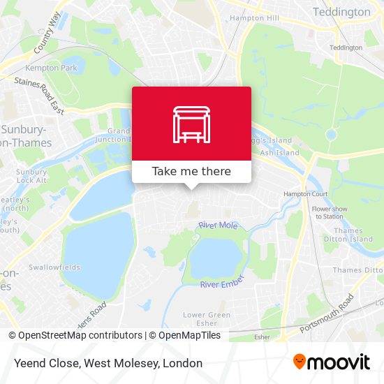 Yeend Close, West Molesey map