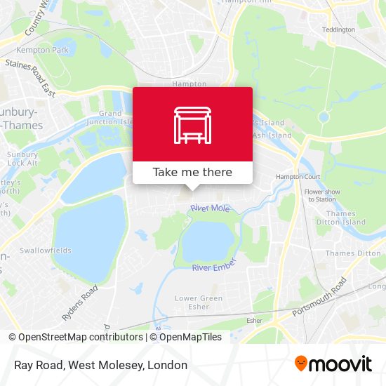 Ray Road, West Molesey map