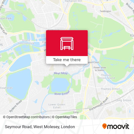 Seymour Road, West Molesey map