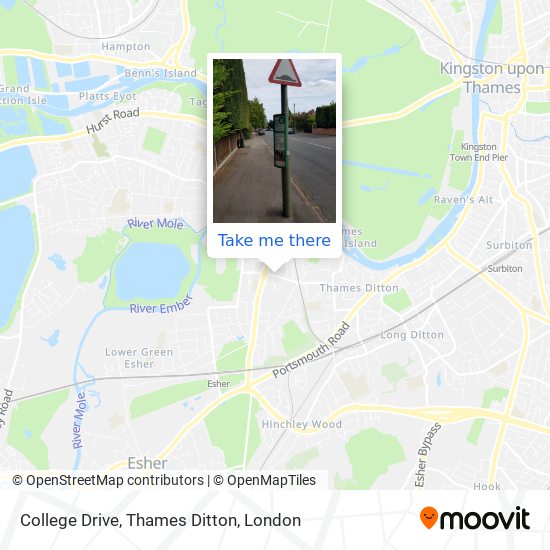 College Drive, Thames Ditton map