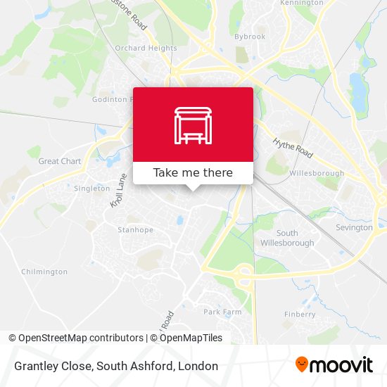 Grantley Close, South Ashford map