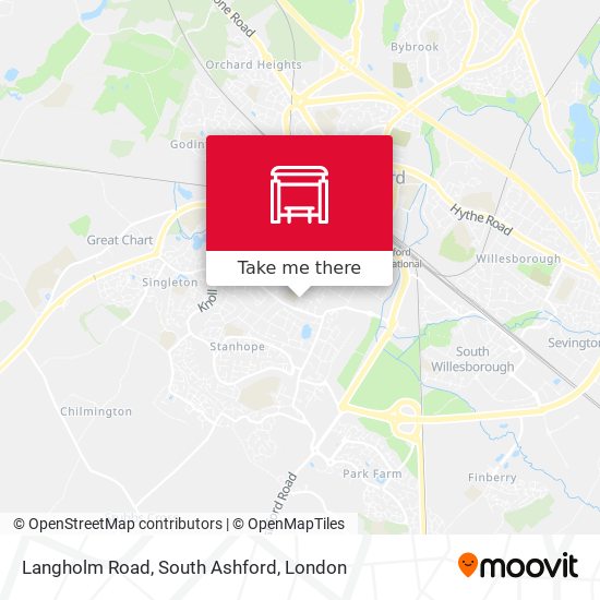 Langholm Road, South Ashford map