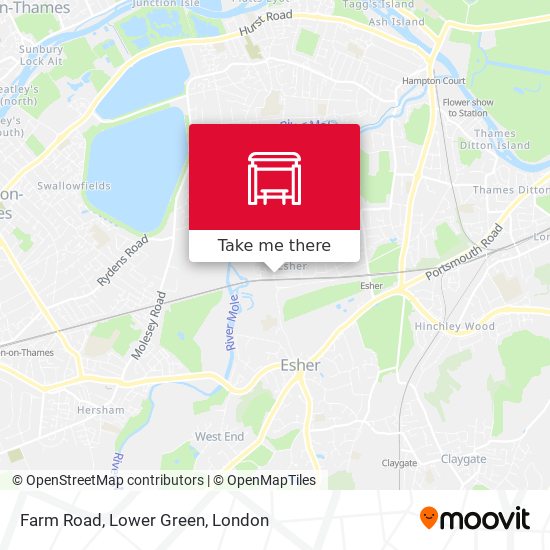 Farm Road, Lower Green map