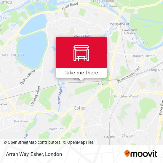 Arran Way, Esher map