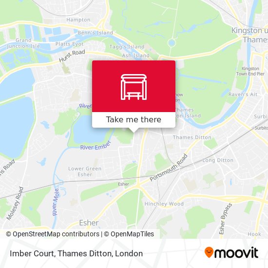 Imber Court, Thames Ditton map