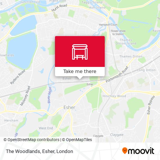 The Woodlands, Esher map