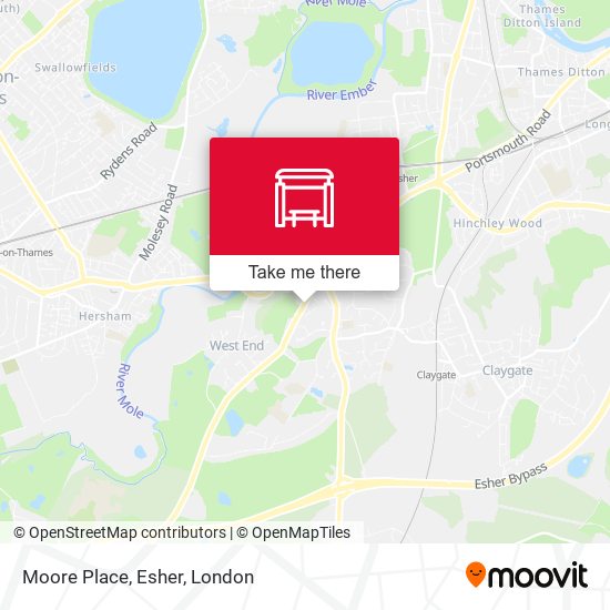 Moore Place, Esher map