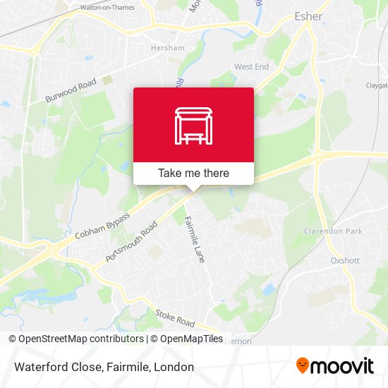 Waterford Close, Fairmile map
