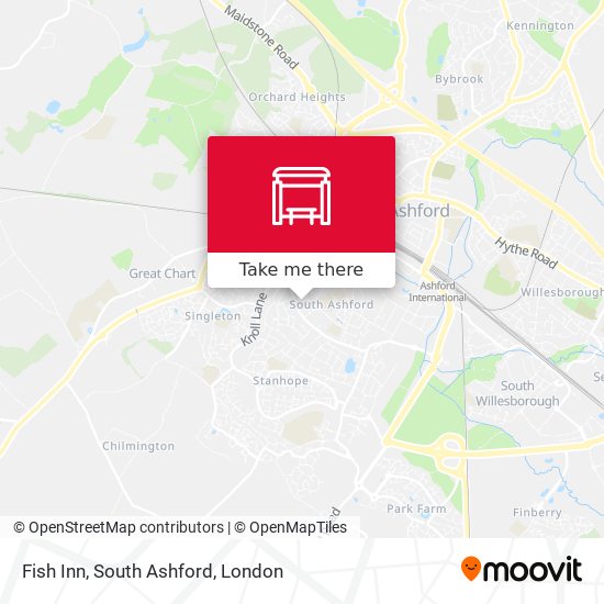 Fish Inn, South Ashford map