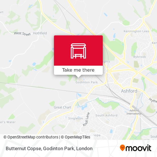 Butternut Copse, Godinton Park map