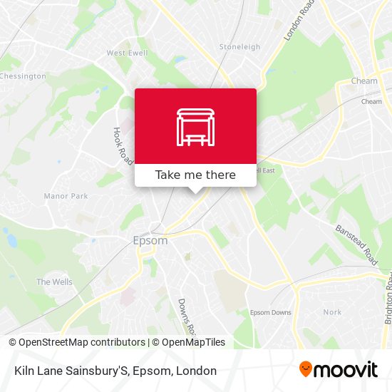 Kiln Lane Sainsbury'S, Epsom map