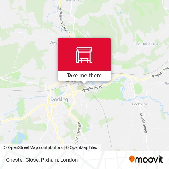 Chester Close, Pixham map