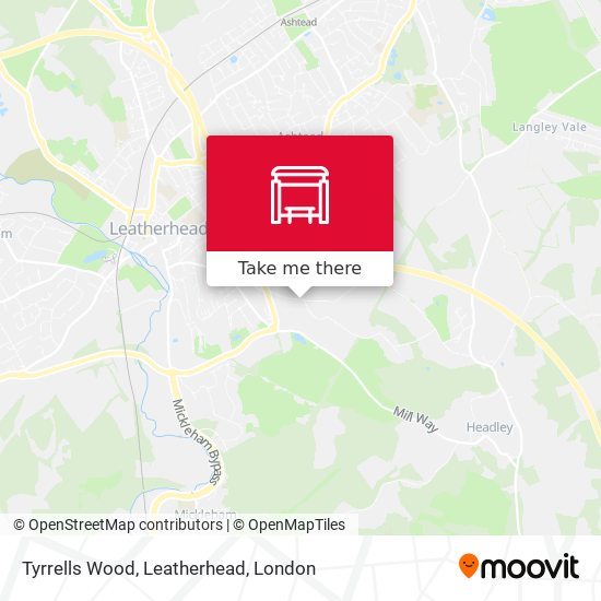 Tyrrells Wood, Leatherhead map