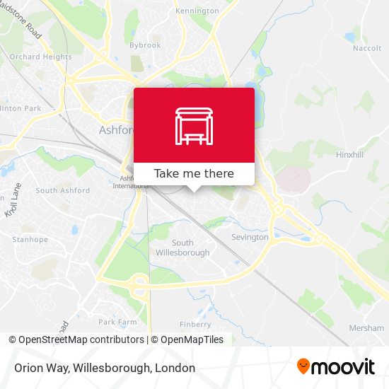 Orion Way, Willesborough map