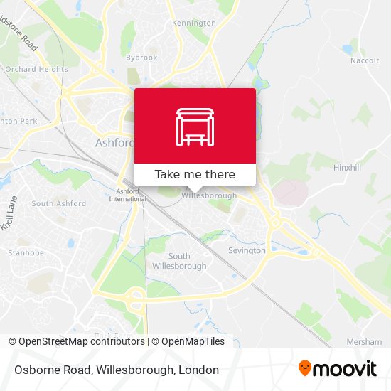 Osborne Road, Willesborough map