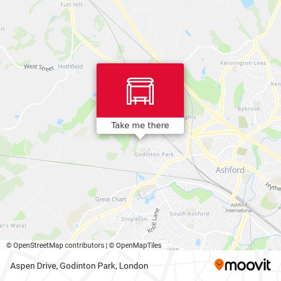 Aspen Drive, Godinton Park map