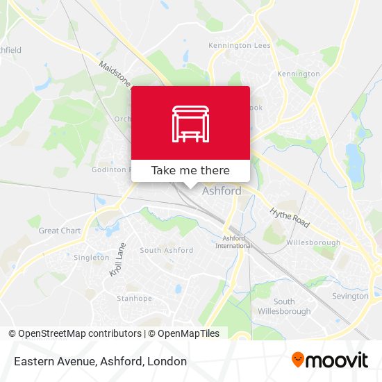 Eastern Avenue, Ashford map