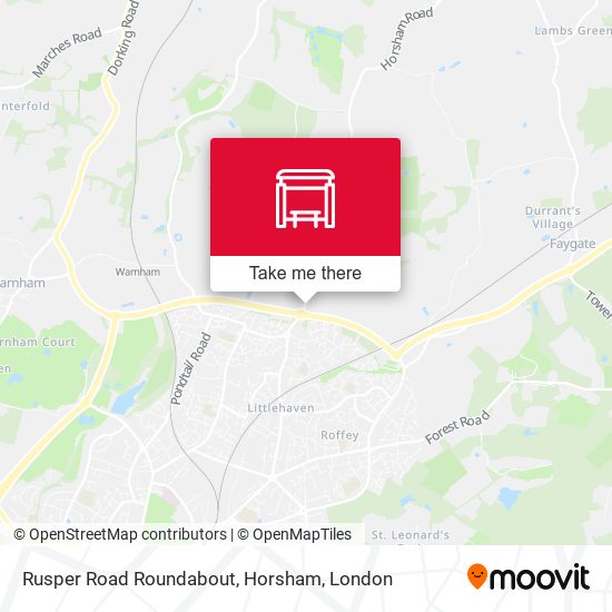 Rusper Road Roundabout, Horsham map