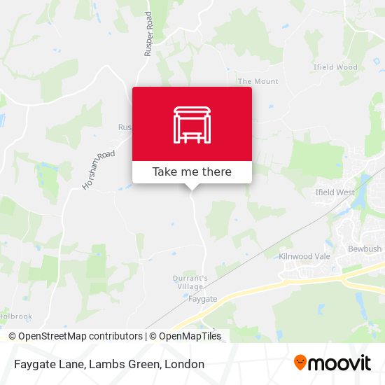 Faygate Lane, Lambs Green map
