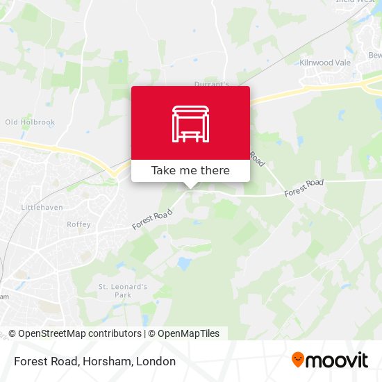 Forest Road, Horsham map