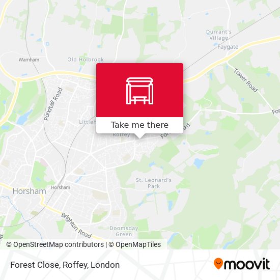 Forest Close, Roffey map