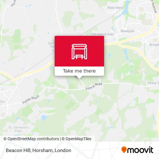 Beacon Hill, Horsham map