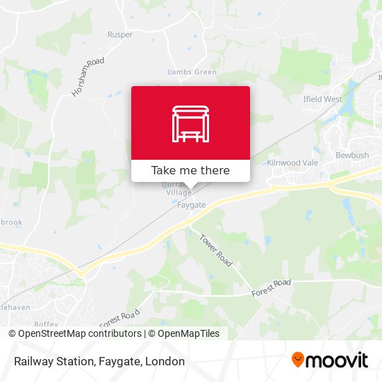 Railway Station, Faygate map