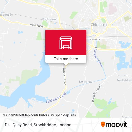Dell Quay Road, Stockbridge map