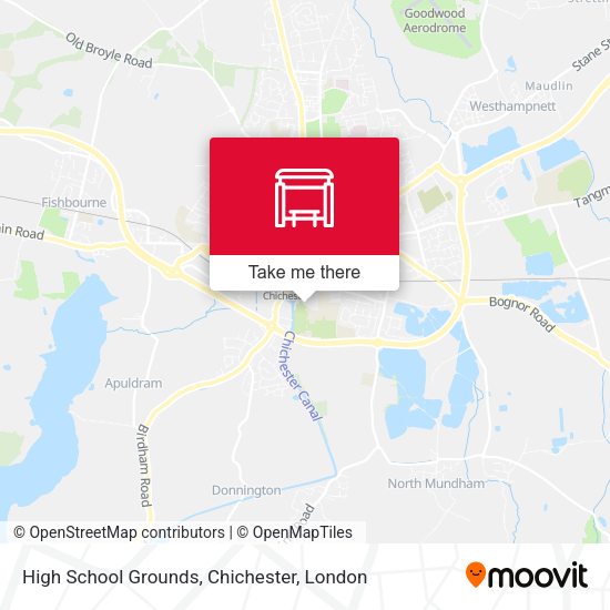 High School Grounds, Chichester map