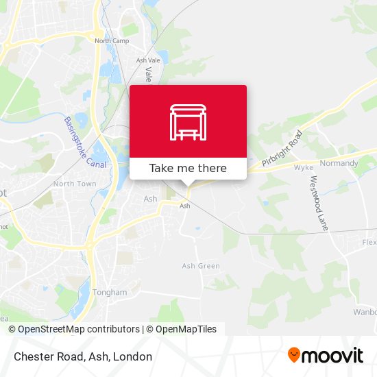 Chester Road, Ash map