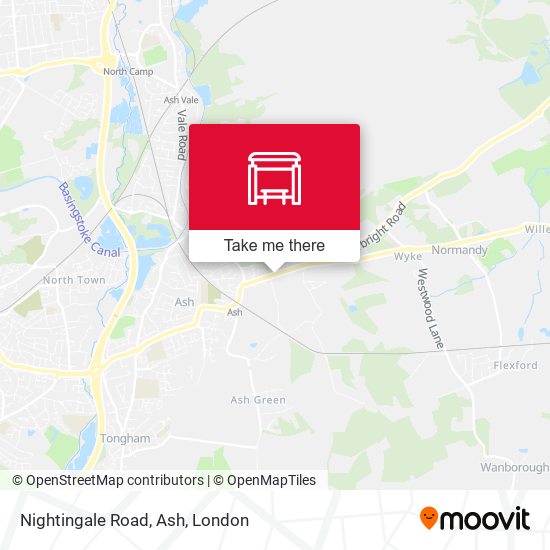 Nightingale Road, Ash map