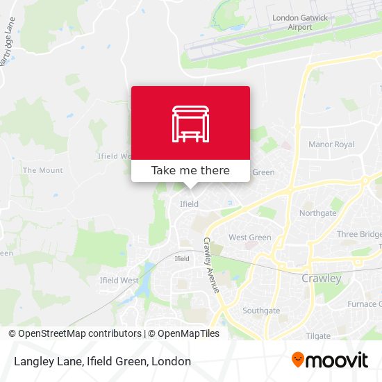 Langley Lane, Ifield Green map