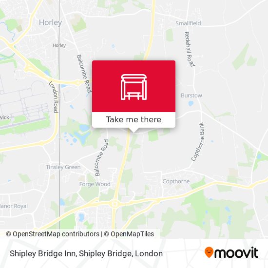 Shipley Bridge Inn, Shipley Bridge map