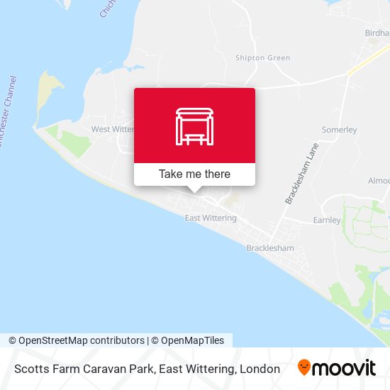 Scotts Farm Caravan Park, East Wittering map
