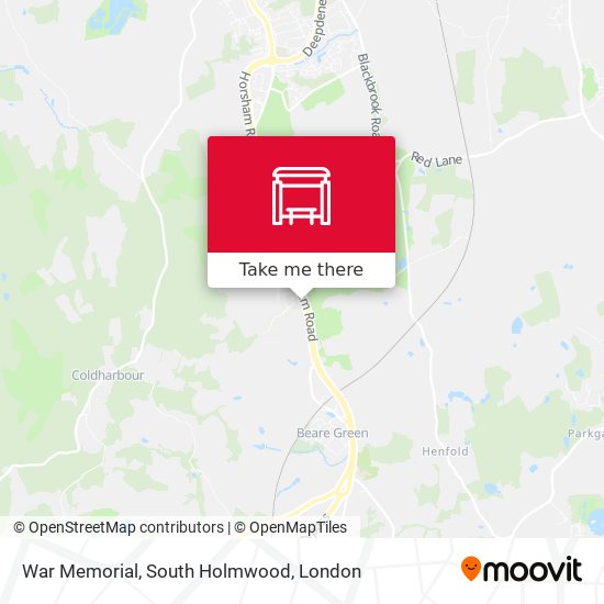 War Memorial, South Holmwood map