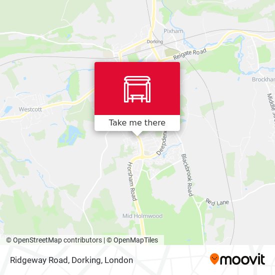Ridgeway Road, Dorking map