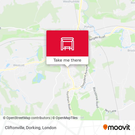 Cliftonville, Dorking map